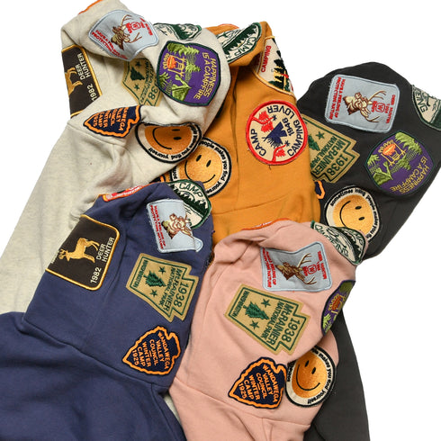 【130~150】★NEEDLEWORKS★柔らか裏毛ワッペンパーカー(2224205j)